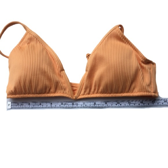 SOLD Ribbed Triangle Bikini Top Adjustable Strap L - Picture 7 of 10